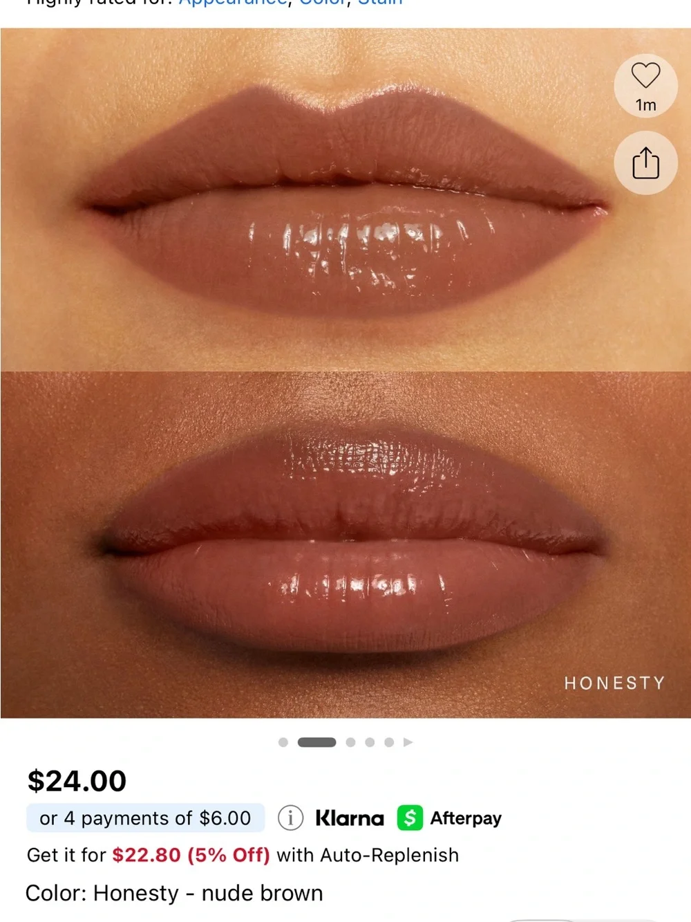 Rare Beauty Soft Pinch Tinted Lip Oil — Honesty